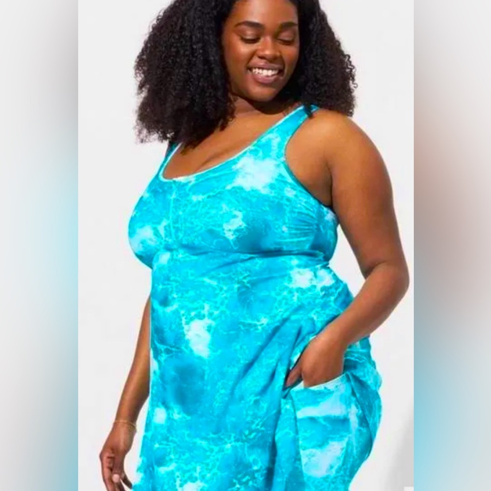 Brand New TORRID ocean pattern Swimdress / Tennis dress!